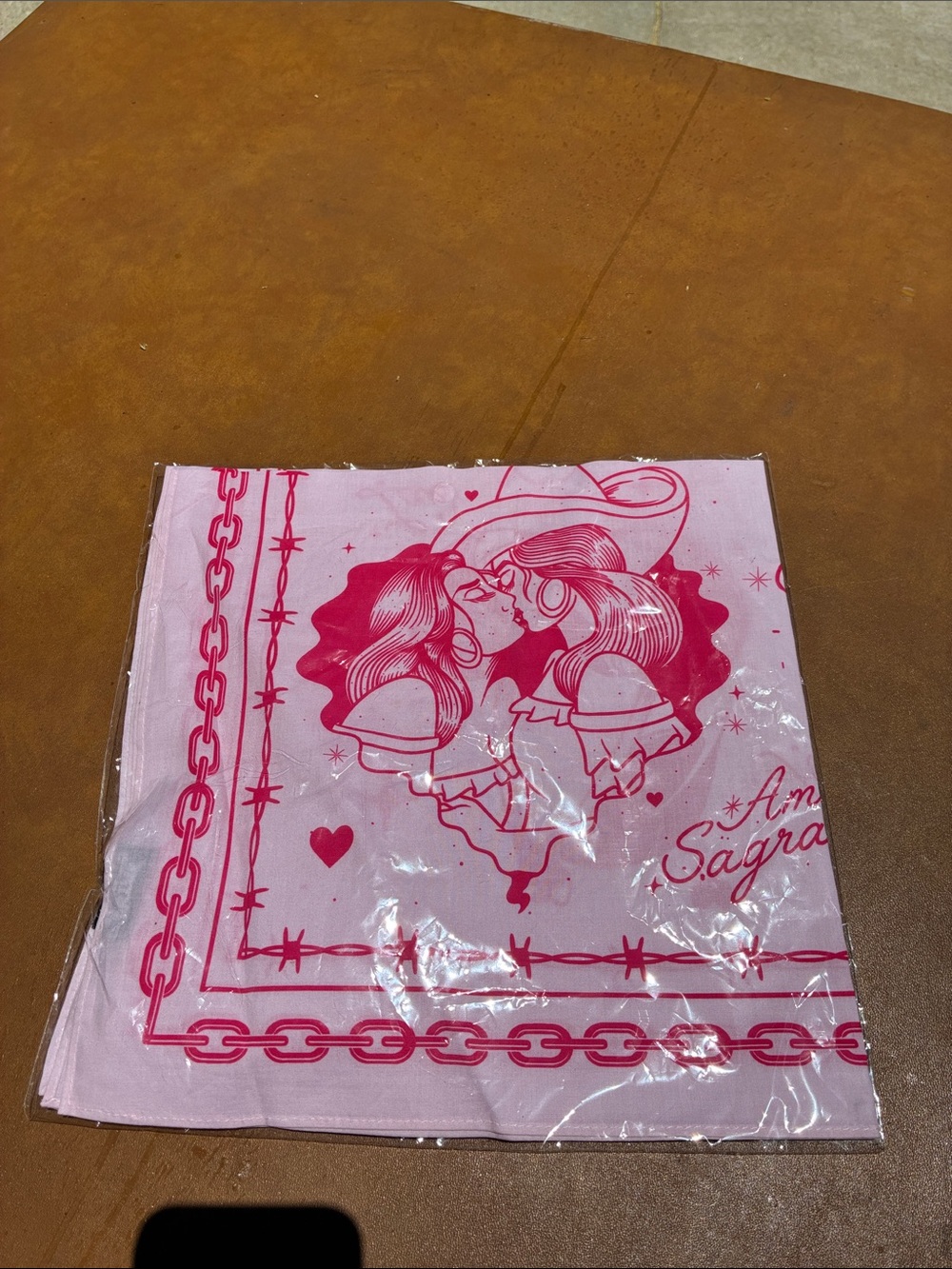 Barrio Drive Pink Queer Love Bandanna - Picture 4 of 12